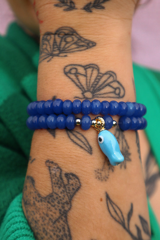Harris Cobalt Rondelle Bracelet