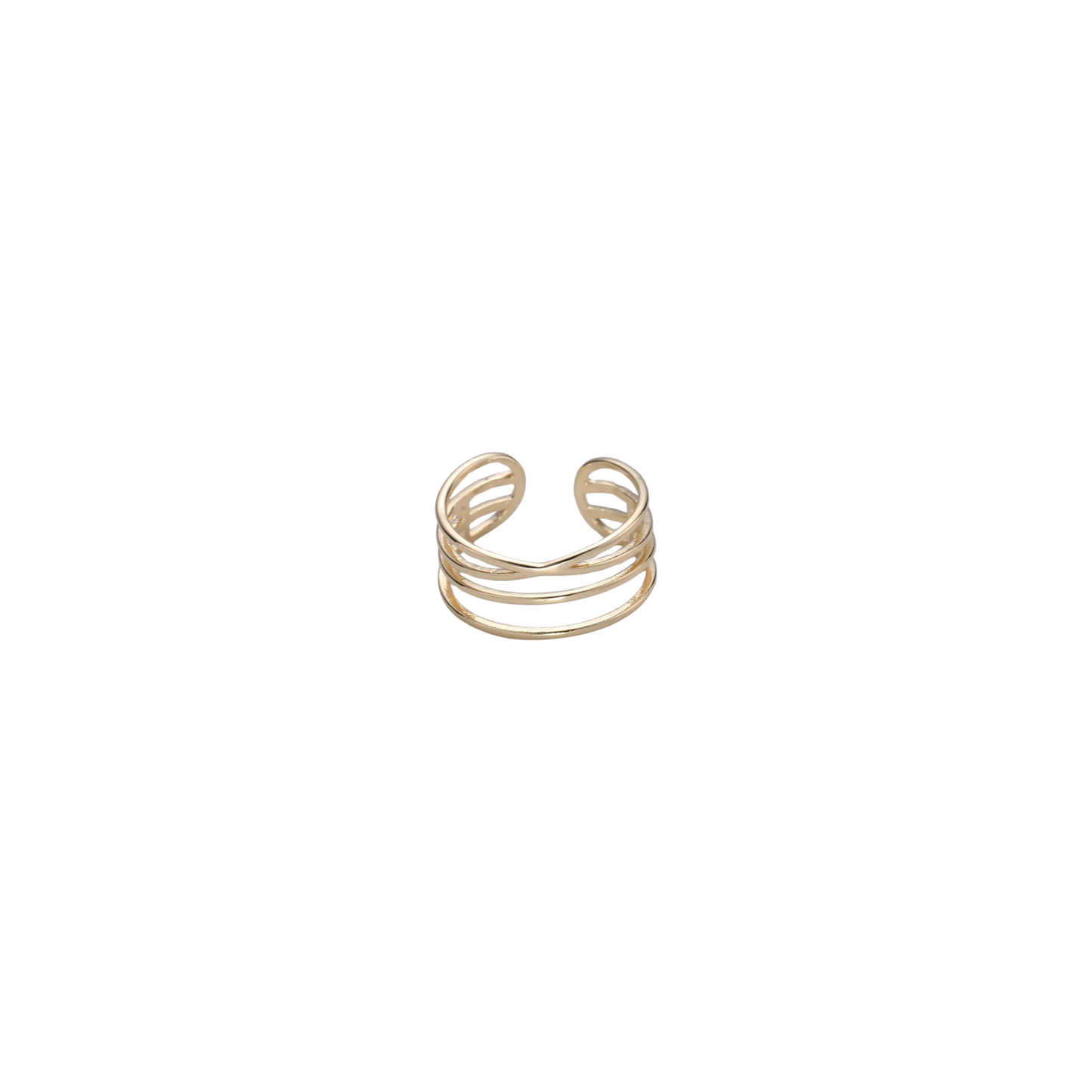 Layered Simple Adjustable Ring