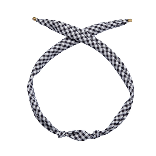 Black Gingham Necklace