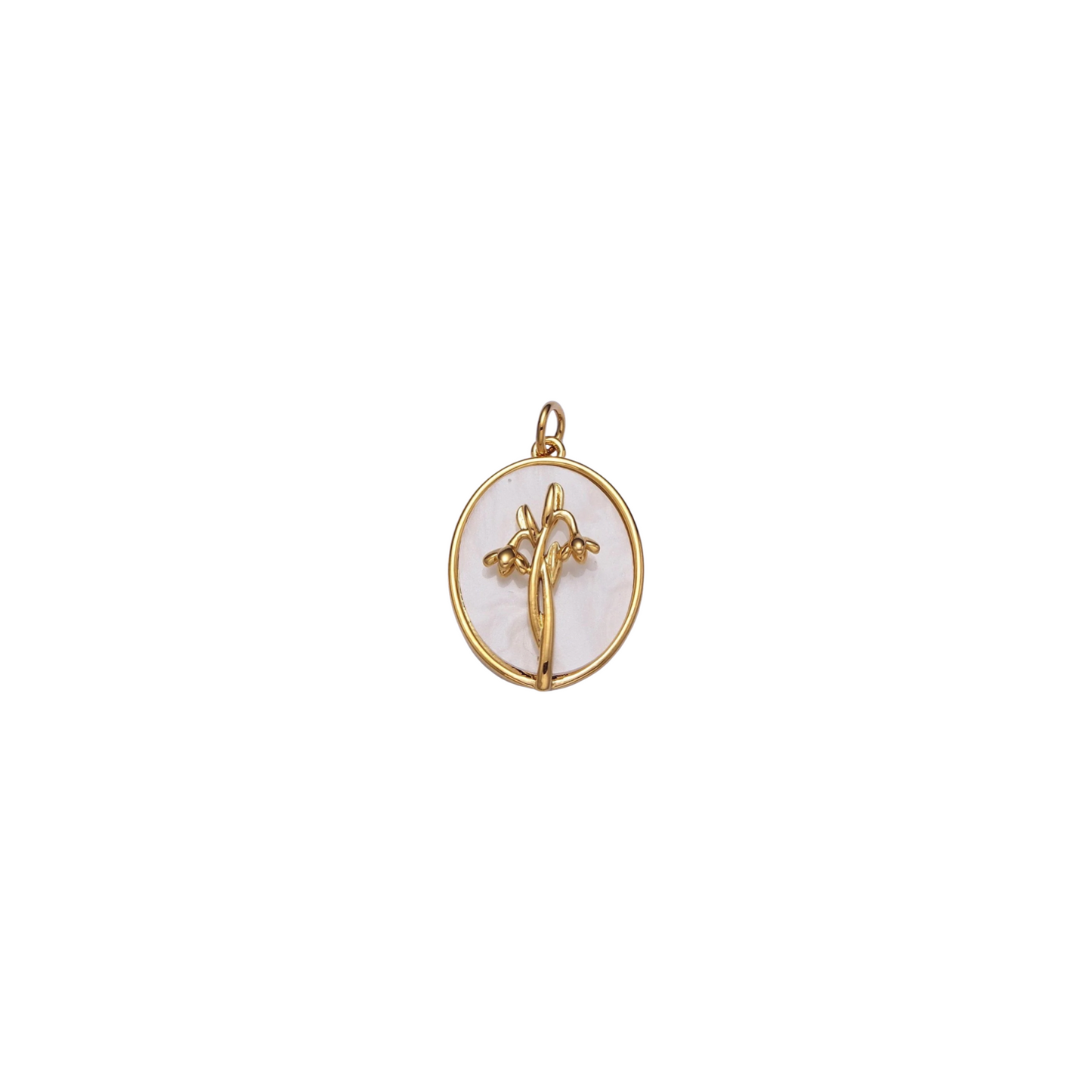 Pearl Birth Flower Charm