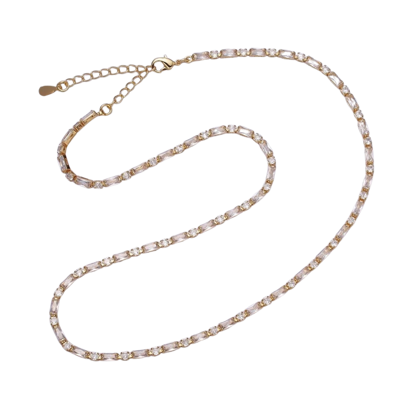 Baguette CZ Necklace