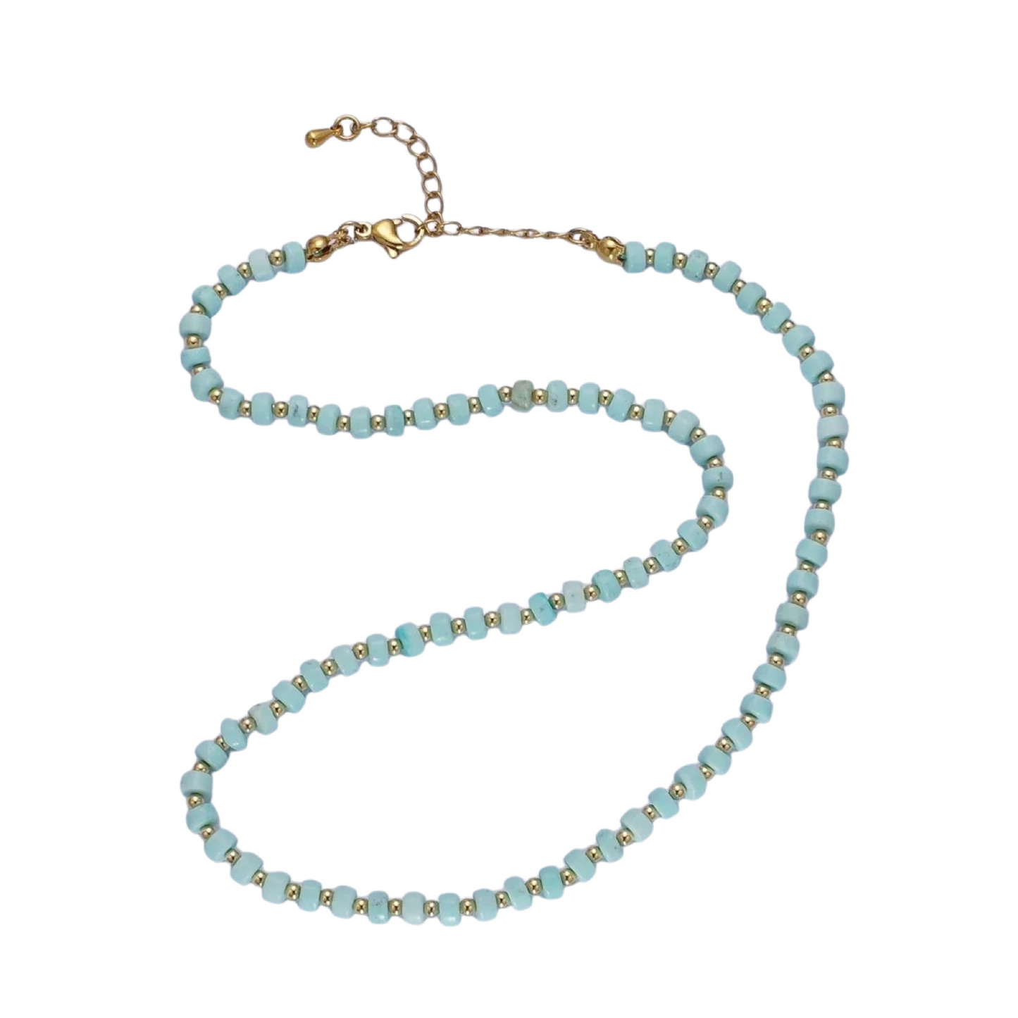 Aqua Beaded Necklace