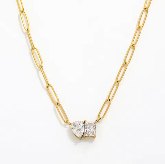 Geo CZ Necklace
