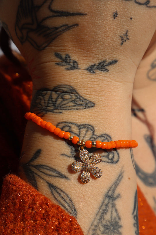Meredith Neon Orange Friendship Bracelet