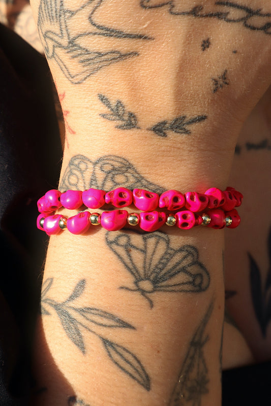 Spicy Pink Skull Stacker