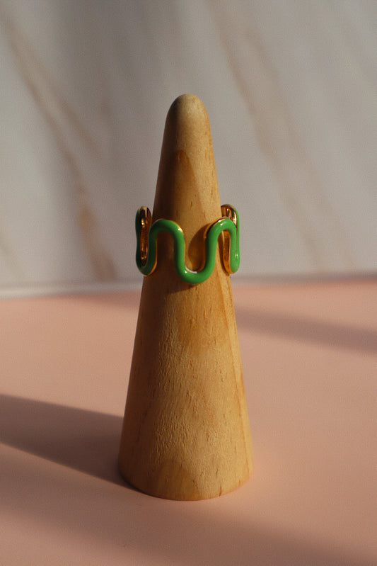 Lime Groovy Ring- Size 7