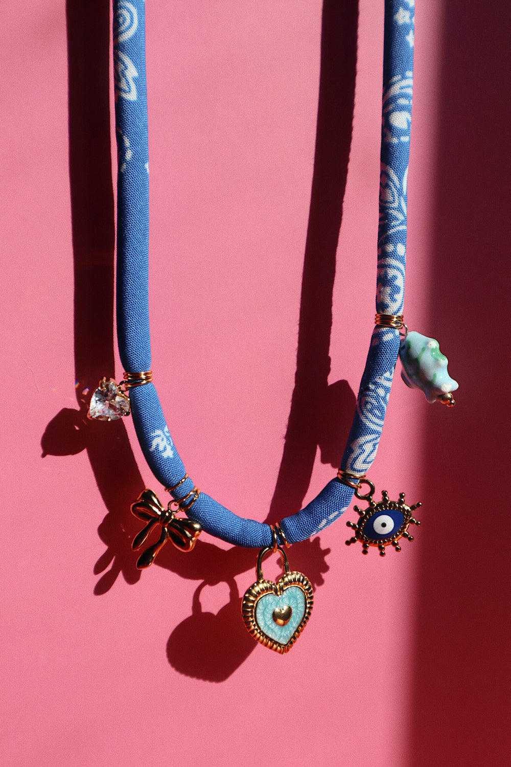 Roxy Blue Bandana Necklace