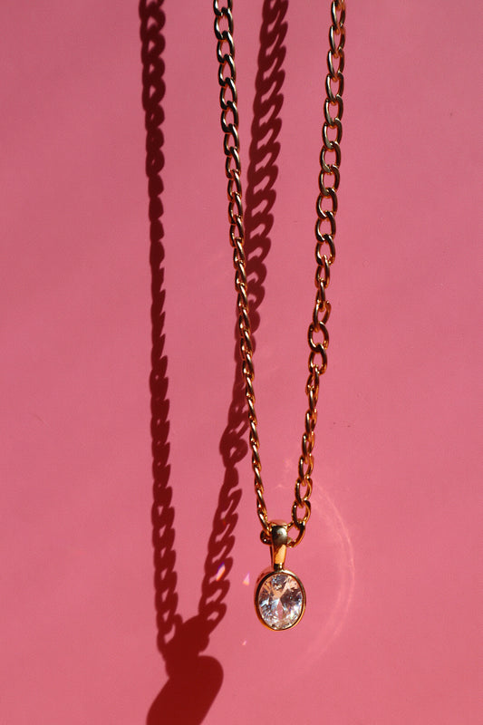 Oval CZ Necklace