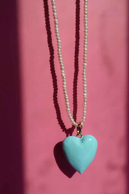 Pearl Baby Blue Necklace