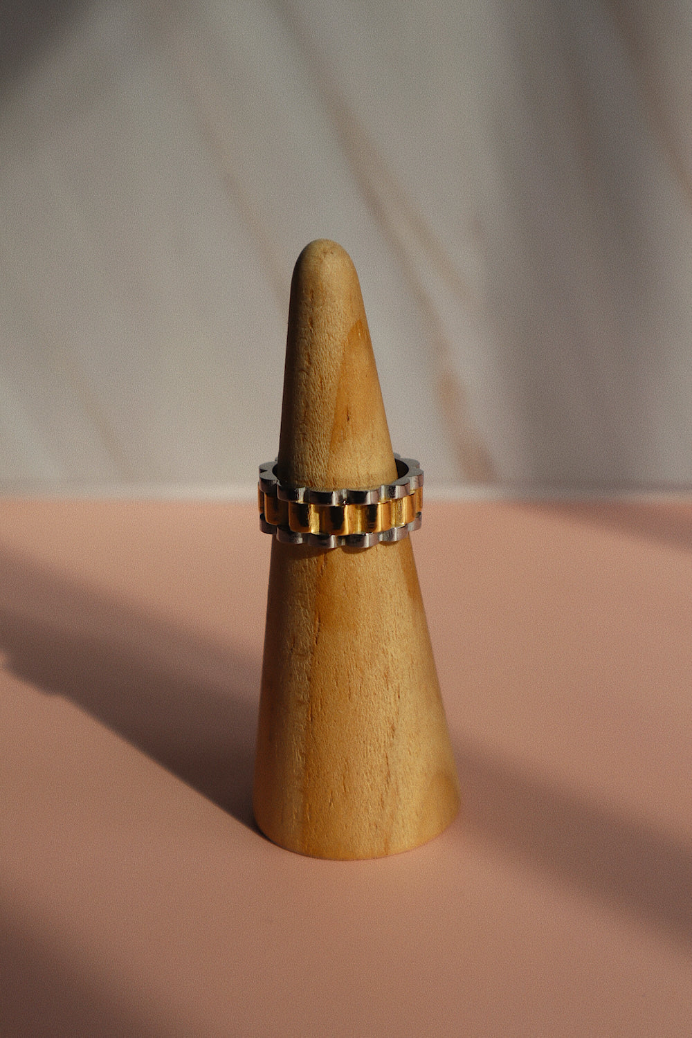 Watchband Ring Mixed Metal- Size 8