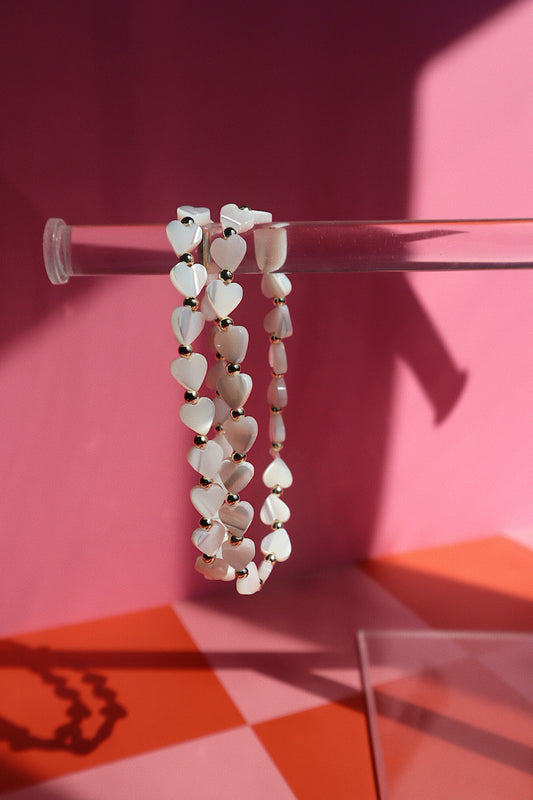 Bitty Pearl Heart Stacker