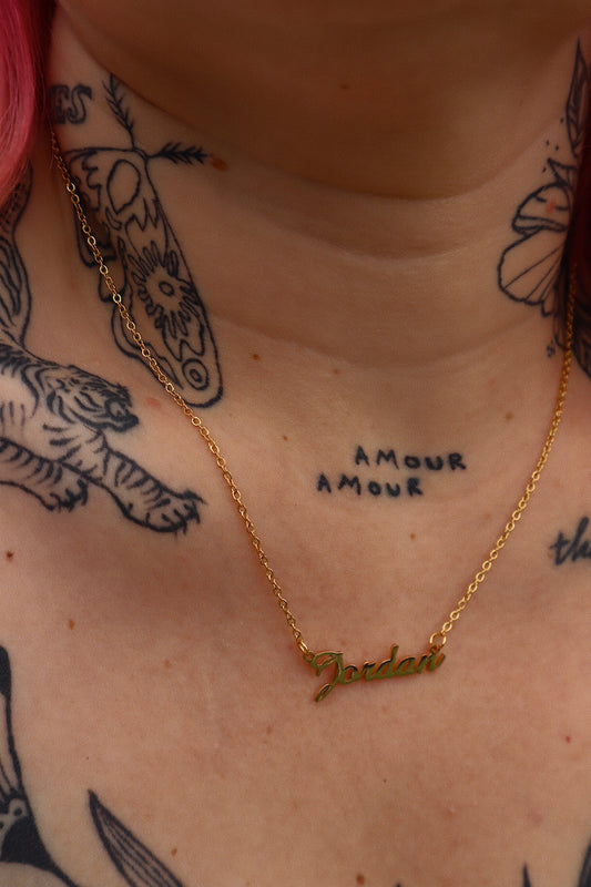 Poppy Custom Namebar Necklace - Ashlee Script