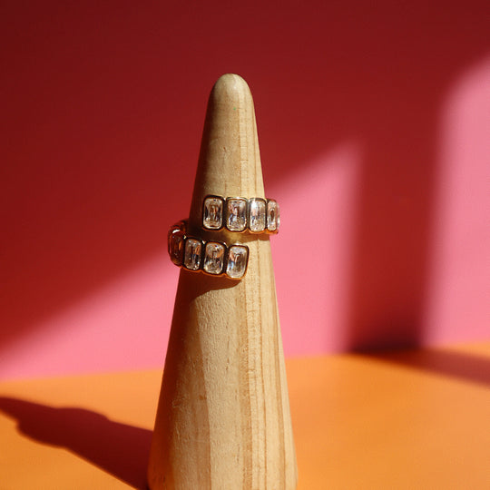 Adjustable CZ Wrap Ring