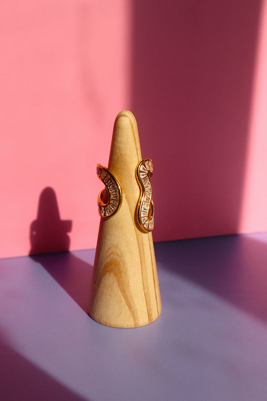 Groovy CZ Inlay Ring