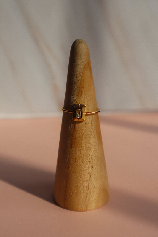 Dainty Rectangle Stacking Ring- Size 7