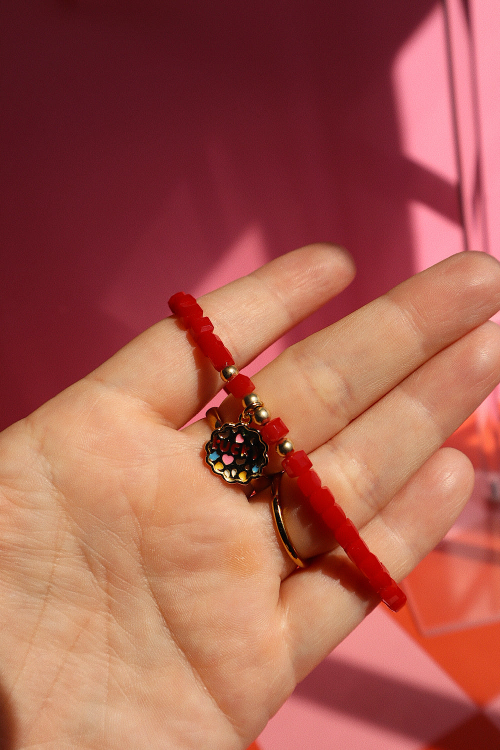 Lucky Ruby Swarovski Stacker