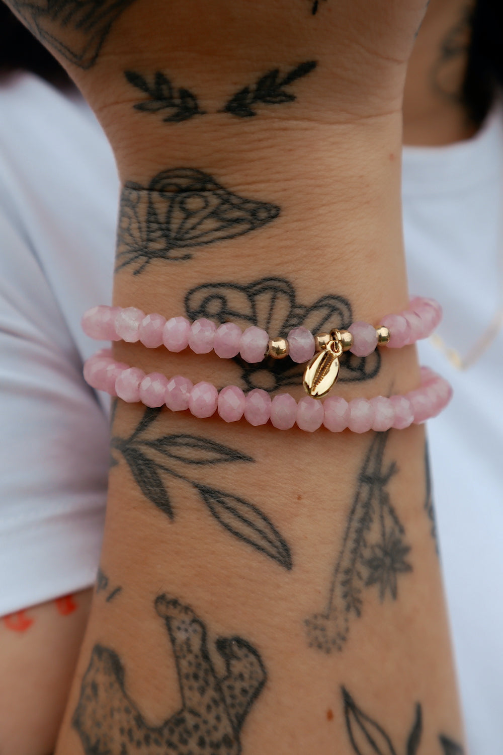 Faceted Lilac Rondelle Stacker