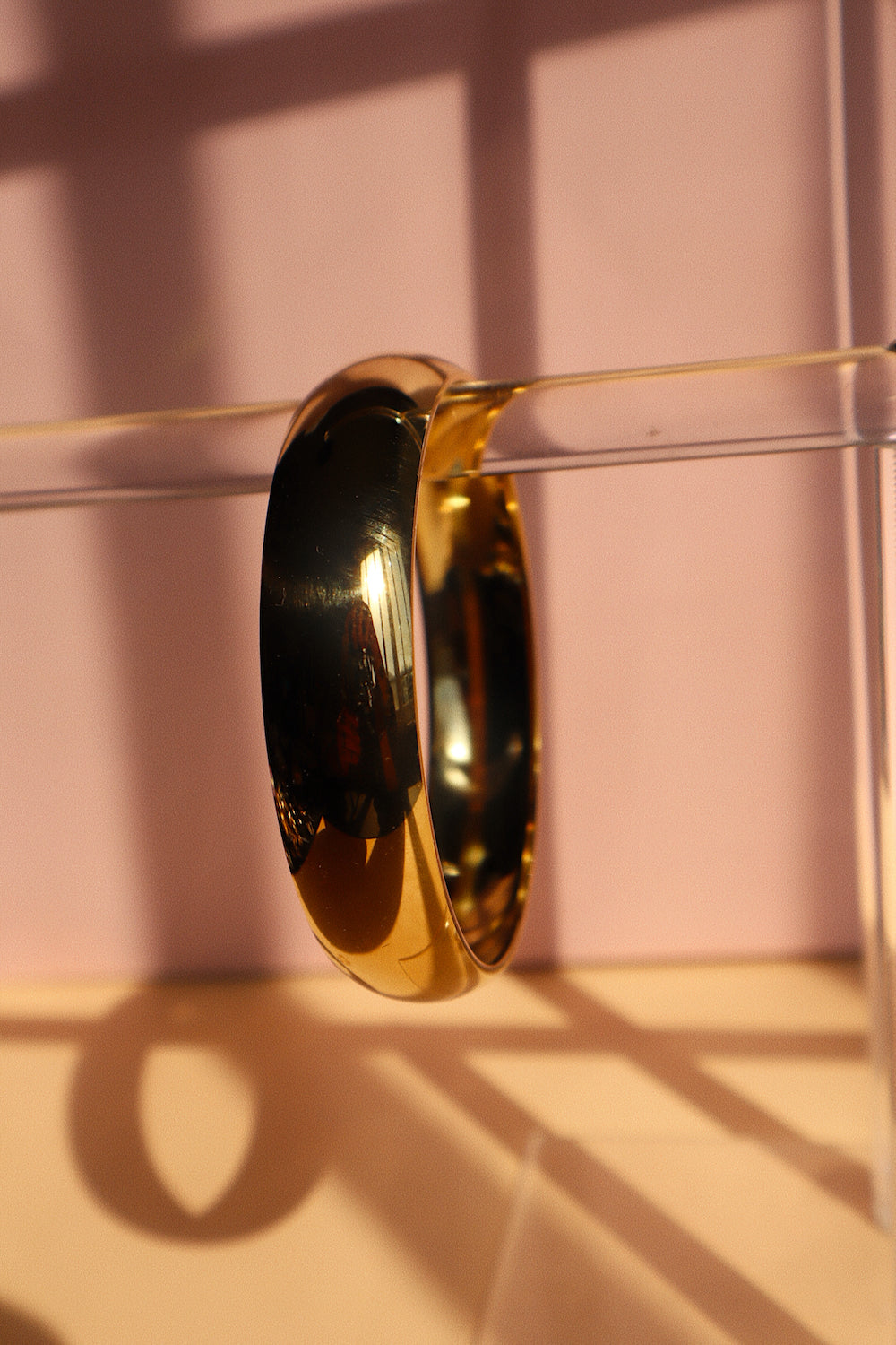 Chunky Gold Bangle- Petite Wrist