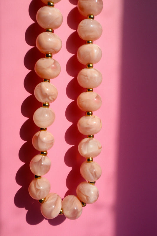 Chunky Necklace- Blush/Gold