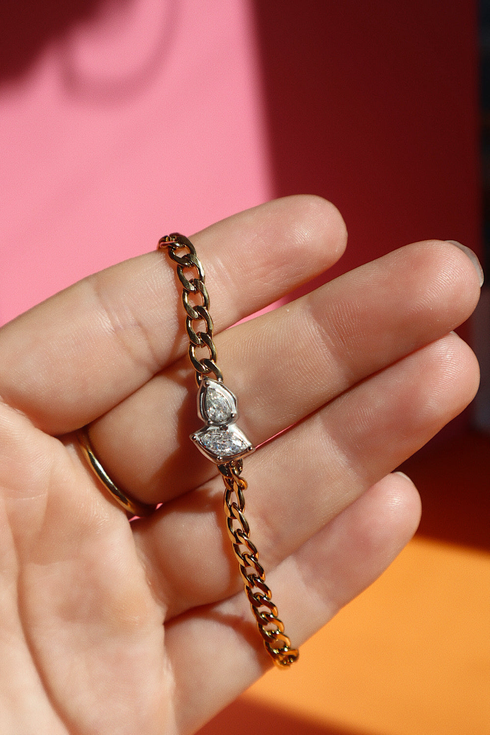 Mixed Metal CZ Bracelet