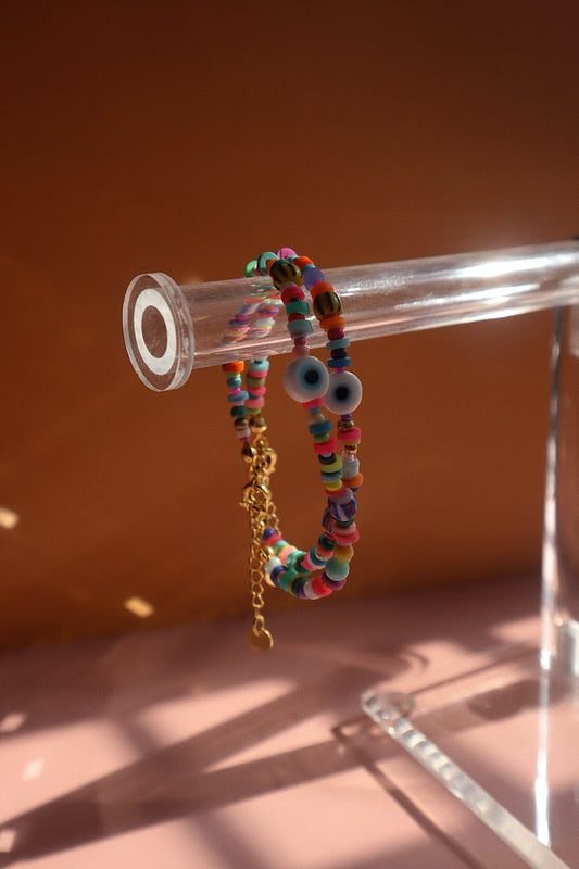 Rainbow Evil Eye Bracelet