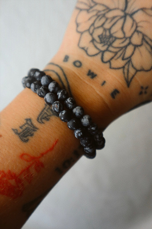 Matte Onyx Vein Jasper Stacker