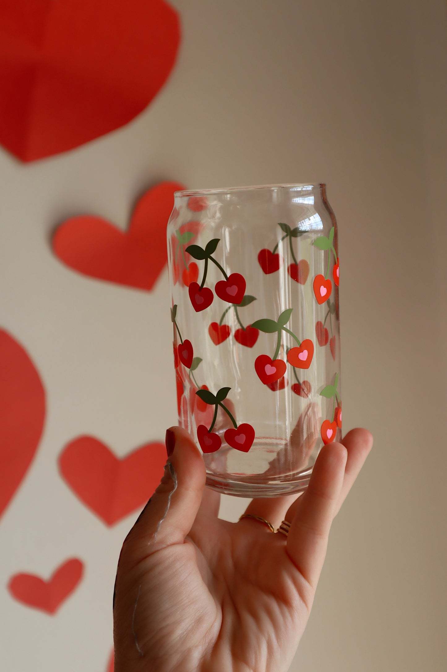 Cherry Heart Glass