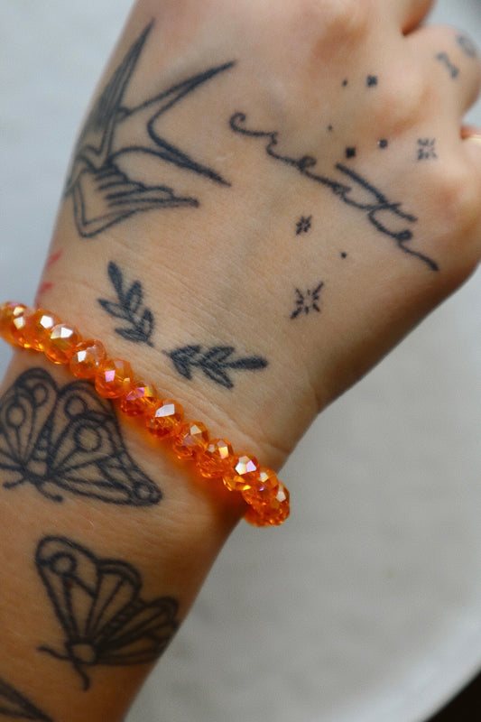 Rainbow Orange Rondelle