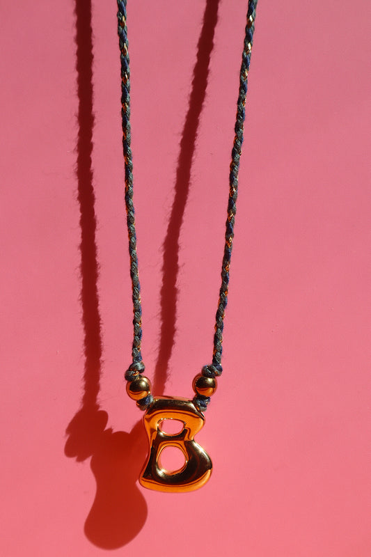Olive Braided Necklace- B