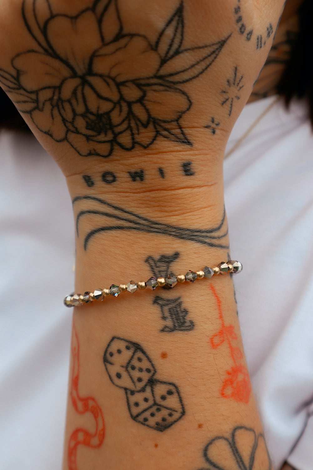 Stone Grey AB Bitty Swarovski