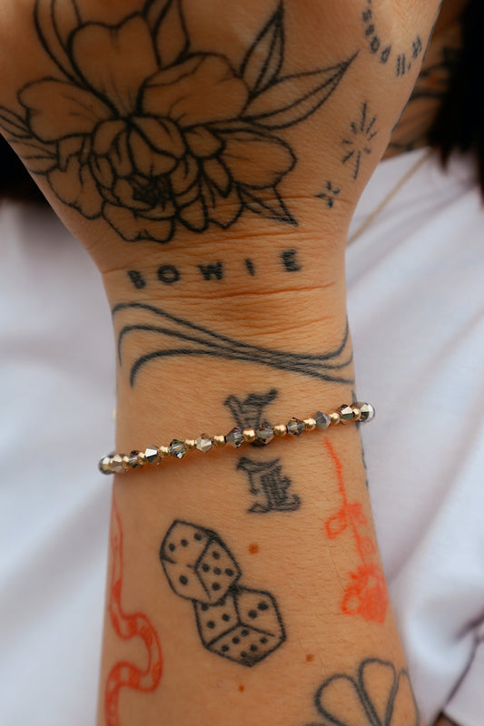 Stone Grey AB Bitty Swarovski