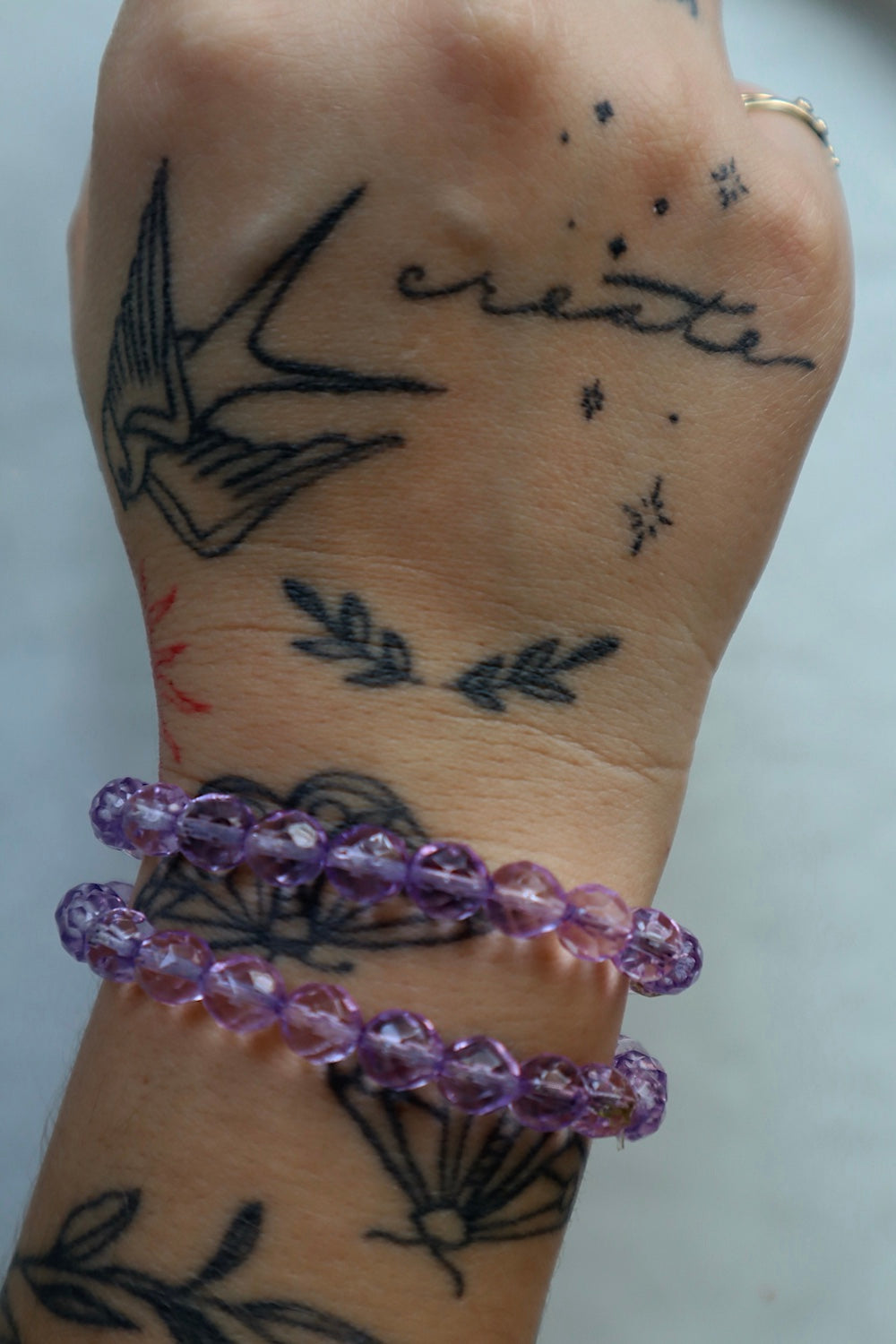 Lavender Swarovski Stacker