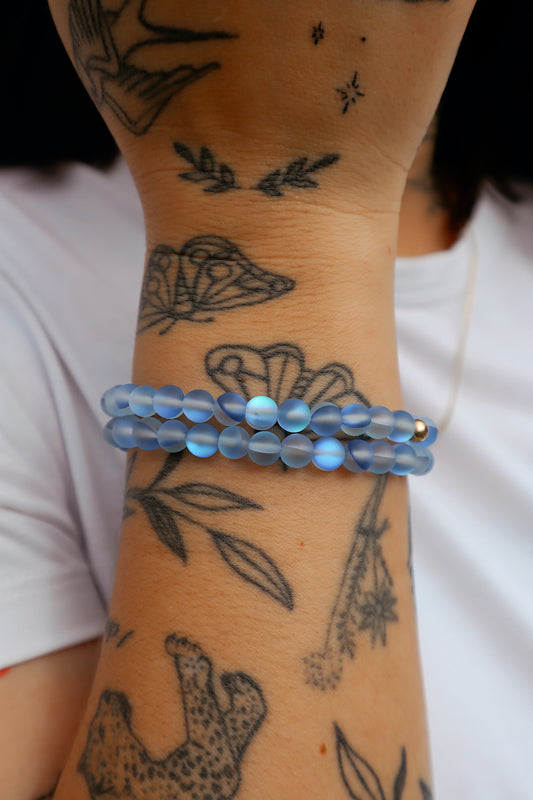 Matte Cobalt Moonstone Stacker