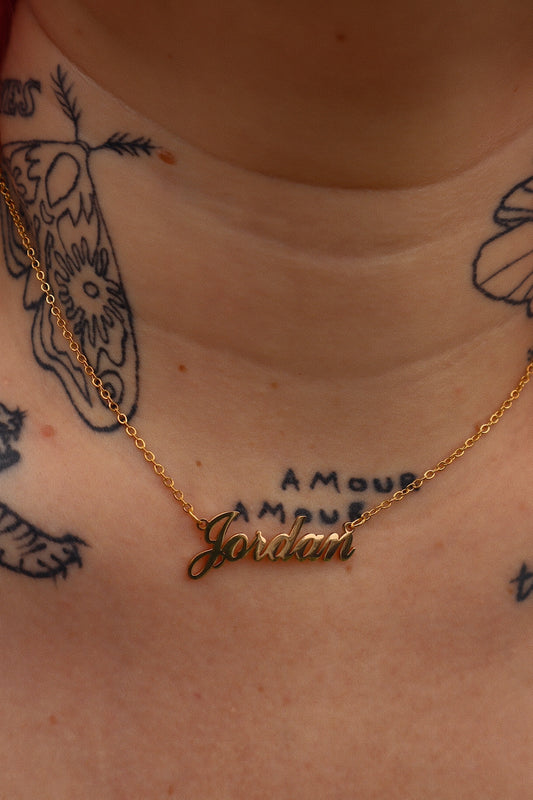 Poppy Custom Namebar Necklace - Brooke Script