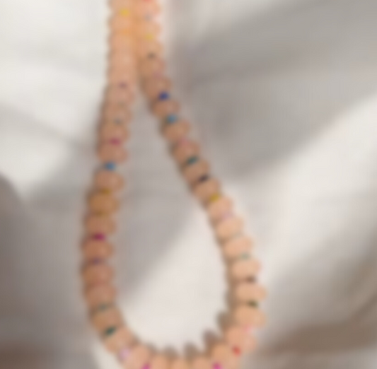 Cruz Necklace- Peach Ring