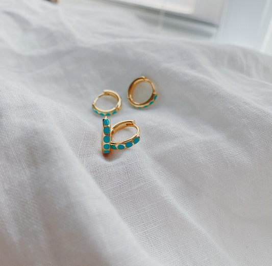 The Edie Turquoise Huggie