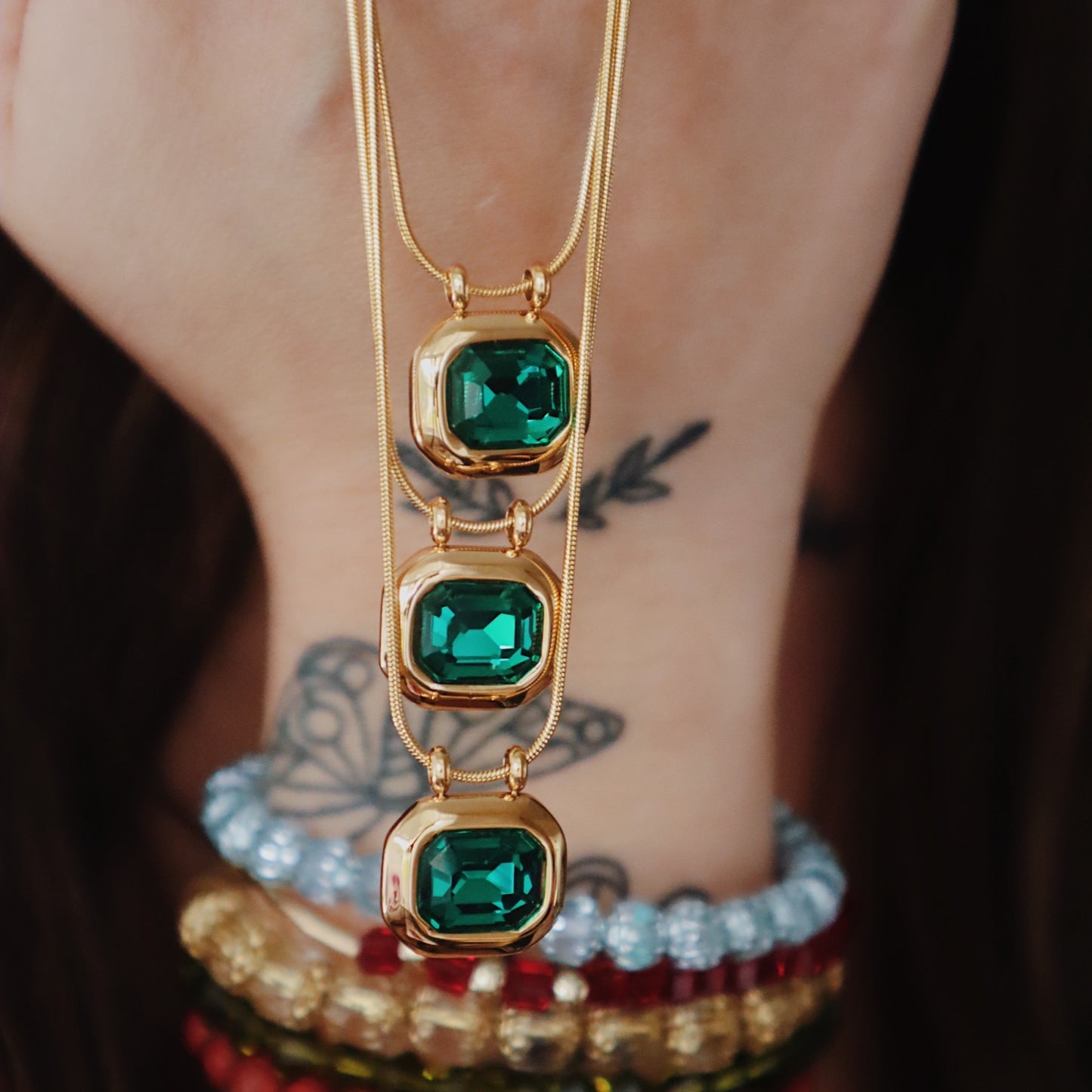 The Aura Necklace - Emerald